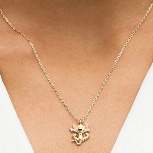 Kate Spade x tom & jerry mini pendant & earrings set in gold, pink, red, & black - Picture 2 of 5